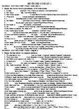 Đề ôn thi cuối kỳ 1 - Môn Tiếng Anh Lớp 6